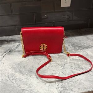 Tory Burch Red Leather Cross Body